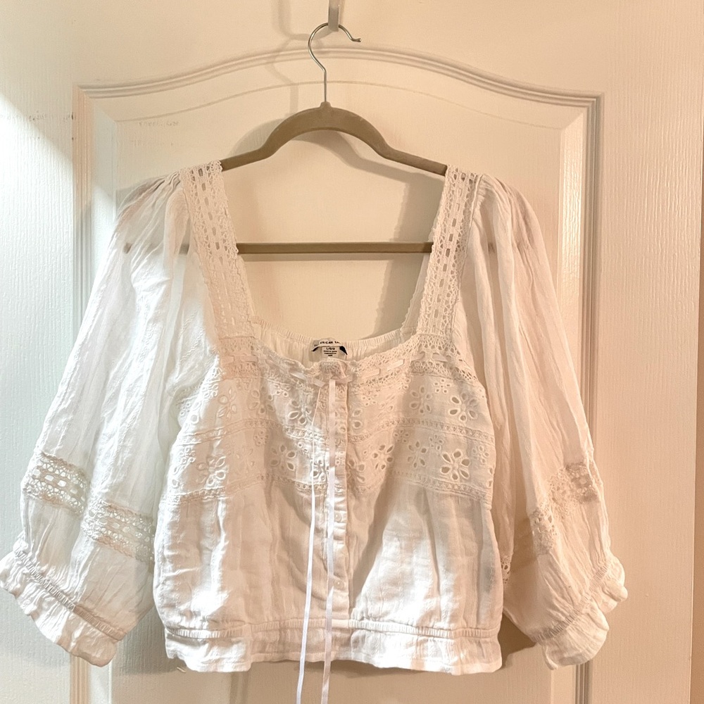 Barely worn, American eagle top